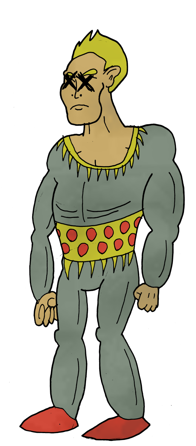 Stardust's corpse. You can tell that he's dead cause he has exes for eyes.